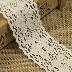 2 Yards of 18cm Width Vintage Cotton Embroidery Eyelet Lace Fabric Trim