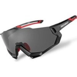 10131 Polarized MULTI-5 Lens Cycling Glasses Black And Red