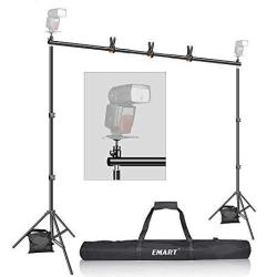 EMart Photo Video Studio Backdrop Stand 7X10FT Muslin Background Backdrop Support System Stand Kit With MINI Ball Head Photography Studio