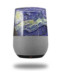 Vincent Van Gogh Starry Night - Decal Style Skin Wrap Fits Google Home Original Google Home Not Included