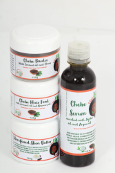 Fast Growth Kit Chebe Powder 125G + Chebe Serum 250 Ml + Chebe Hairfood 125G + Shea Butter 125G