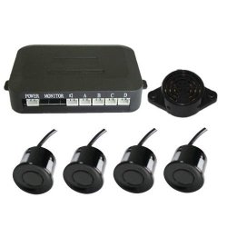 Car Parktronic - 4 Black Parking Sensors With Buzzer