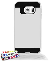 Original Muzzano White "le Dandy" Case Cover + 3 Ultraclear Screen Protector For Samsung Galaxy S6