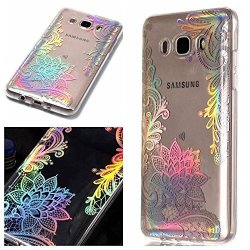 Clear Case For Samsung Galaxy J7 2016 With Glitter Design Qffun Sparkle Laser Pattern Ultra Thin Soft Silicone Protective Case Transparent Tpu Back Cover