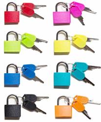 Padlock Lock For Lockers Backpacks Computer Bags Toolbox And Other Colorful Colors Are Easy To Distinguish 8 Per Pack