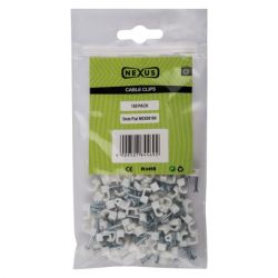 - Cable Clips Flat 5MM 100PACK - 8 Pack