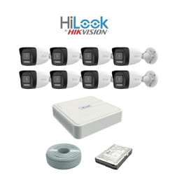 Hilook By Hikvision 2MP Ip Audio Camera Kit - 8CH Nvr With 8 Poe - 8 X 2MP Ip Cameras 30M Ir - 1TB