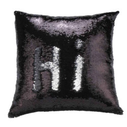 Two Tone Glitter Sequins Throw Pillows Decorative Cushion Case - H