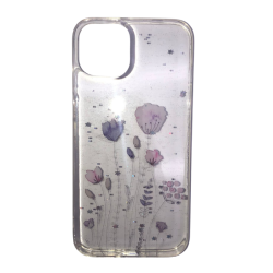 Apple Purple Floral Iphone Cover - Iphone 13