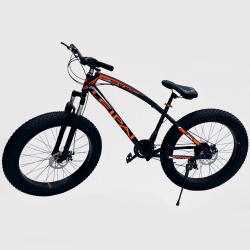 Fat Tire 26" All-terrain Mountain Bike - Black & Orange