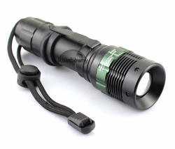 Whole Price--500lm Led Flashlight Rechargeable Torch With Clip And Zoom