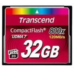 Transcend Compactflash 800 32GB Memory Card