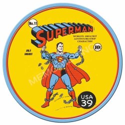 Superman - Round Metal Sign