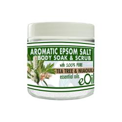 Epsom Bath Salts Tea Tree & Niaouli Aromatic Body Soak & Scrub 200 Ml
