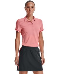 Women's Ua Zinger Point Short Sleeve Polo - Pink Sands XS
