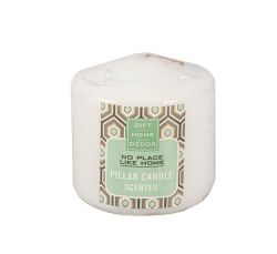 Pillar Candles - Scented - White - 7CM X 7CM - 8 Pack