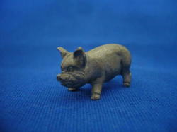 The Grumpy Pig - Pewter Animal Ornament