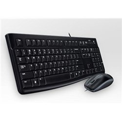 Logitech 920002565 MK120 Wired Desktop Set Keyboard mouse USB Black