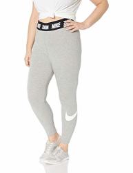 Nike Women's Size Sportswear Plus Club Leggings Dark Grey Heather white 3X