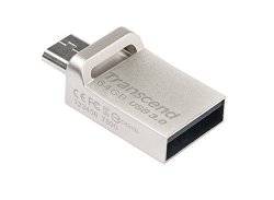 Transcend 64GB Jetflash 880S Otg USB3.0 Flash Drive - Silver Edition