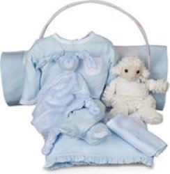 BebedeParis Essential Serenity Baby Gift Basket 0-6 Months in Blue