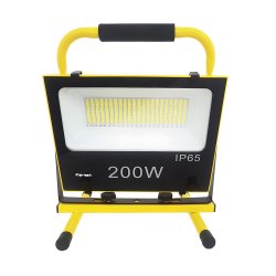 Zartek LED 200W -worklight 2200LM- Recharge Via Built In Solar Panel Or Vehicle Mains Adaptor Incl- Heavy Duty ALUMINIUM8 - 20 Hour Battery Life