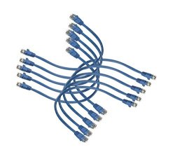 Imbaprice 1' CAT5E Network Ethernet Patch Cable 10 Pack Blue IMBA-CAT5-01BL-10PK