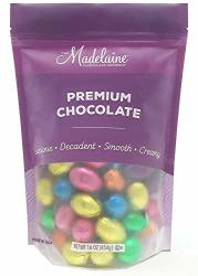 Madelaine Chocolates Easter Eggs - Solid Premium Dark Chocolate Eggs Foiled In Assorted Solid Jewel-tone Colors - Traditional Easter Basket Mainstays 1 Lb