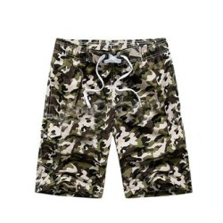 Camo Summer Swim Surf Drifting Casual Holiday Quick Drying Loose Be