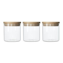 @home Glass Container With Bamboo Lid 3PC