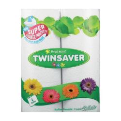 Kitchen Towel Roll White 2 Pack
