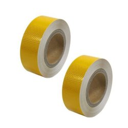 Reflective Tape Warning- Car Truck Trailor Yellow 50MM X 6M 2 Pack