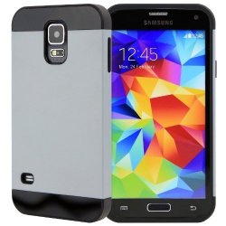 Galaxy S5 Case Black White Celljoy Vivid Hybrid Dual Layer Tpu Case Phone Cover Skincard Storage For Samsung Galaxy S5 Sv I9600