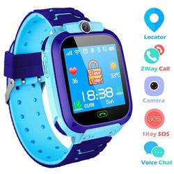 Kids Smartwatch Themoemoe Gps Kids Tracker Samrt Watch With Camera Calls Sos Smart Watch For Kids Girls Boys Blue