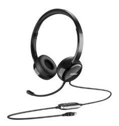071 Lightweight Wired Headset With Microphone Black