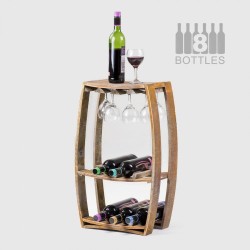 8 Bottle Wooden Wine Rack