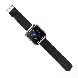 Buyitall.today Leather Strap For Fitbit Blaze - Black