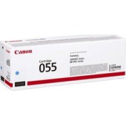 Canon 055 Cyan Toner Cartridge 2 100 Pages Original 3015C002 Single-pack