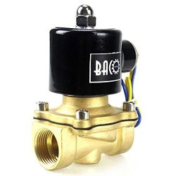 Bacoeng 3 4" AC110V Electric Solenoid Valve Npt Brass Normally Closed
