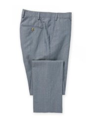 Linen Wool Melange Textured Modern Fit Trouser