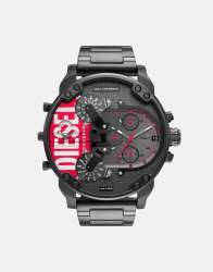 Diesel Mr Daddy 2.0 Chronograph Black-tone Stainless Steel Watch - One Size Fits All Grey