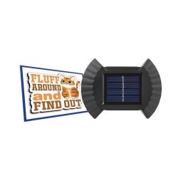 Smart Light Sensor Outdoor Solar Wall Lamp 4 Pcs & Card Case - Black