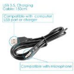 Neewer 3X USB 2.0 Type A To 3.5MM Male Audio Headphone Jack Cable