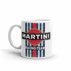 Vintage Martini Racing Mug 11 Oz White Ceramic