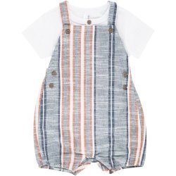 Made 4 Baby Boys All Over Print Dungaree & Bodyvest 12-18M