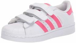 Adidas Originals Kid's Superstar Cloudfoam Sneaker White real Pink real Pink 2