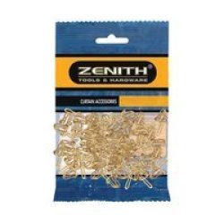 Zenith Brass Curtain Hooks R7 Pack 50 - 6 Pack