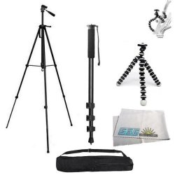 3 Piece Tripod Package For Olympus Om Pen Sp C E Series Cameras. Includes Professional 75" Tripod W Carrying Case Monopod Gripster Tripod.