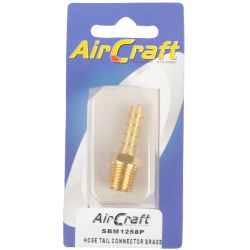 AirCraft Hose Tail Connector Brass 1 4M X 8MM 1PC Pack