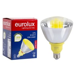 Eurolux - Cfl - G181Y - E27 - 18W - 220-240V - Yellow - 3 Pack
